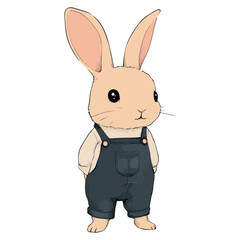 Obraz premium rabbit, animal, vector, transparent background, bunny, cute, easter, hare, mammal, isolated, pet, nature, farm, rodent, fluffy, furry, adorable, small