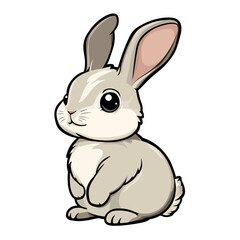 rabbit, animal, vector, transparent background, bunny, cute, easter, hare, mammal, isolated, pet, nature, farm, rodent, fluffy, furry, adorable, small
