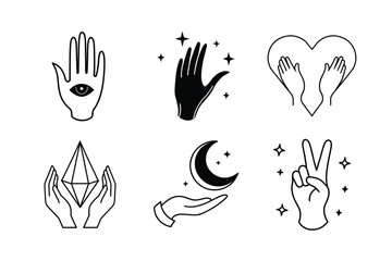 Minimalist Boho Gestures with Leaves & Nature Lines