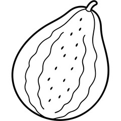 Minimalist Jicama Line Art Vector