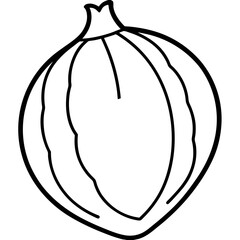 Minimalist Jicama Line Art Vector