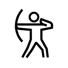 archery sport icon vector