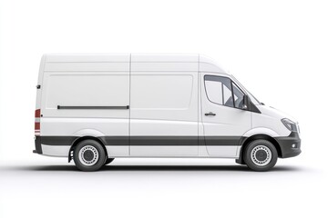 Fototapeta premium Commercial white van isolated on white background