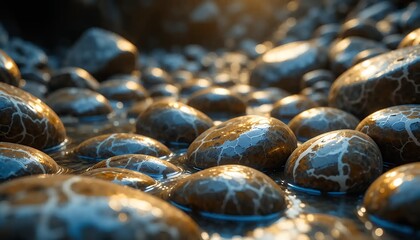 Smooth Stones in Water