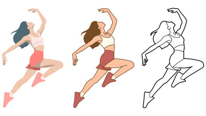 Street Dance Girl Illustration.