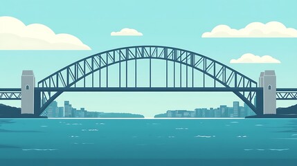 Fototapeta premium Sydney Harbour Bridge with city view.