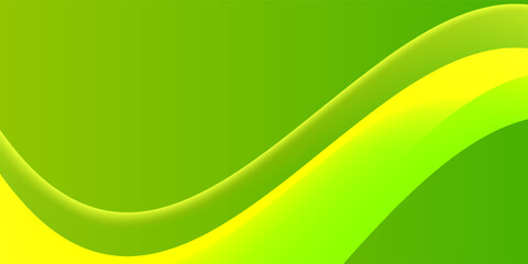 Abstract curve green banner background