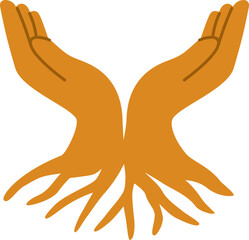 Obraz premium Hands as Roots