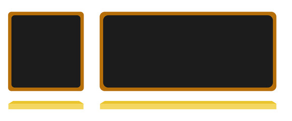 blank blackboard on transparent background © ma
