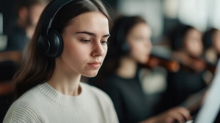 AIdriven online music class with students practicing instruments via a virtual instructor