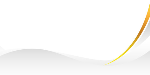 Elegant Abstract White Background with Golden Curved Lines and Subtle Wave Patterns