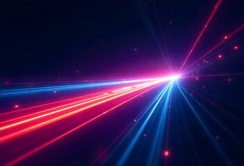 Obraz premium Generative AI Digital Light Trails and Speed Effect with Gradient Colors