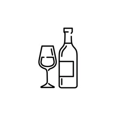 Wine icon. Simple wine icon for social media, app and web design. Vector illustration.