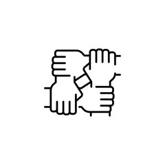 Teamwork icon. Simple teamwork icon for social media, app and web design. Vector illustration.