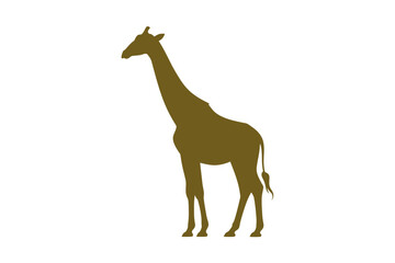 Giraffe silhouette africa wildlife illustration