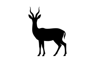 Obraz premium Gazelle silhouette antelope wildlife animal vector