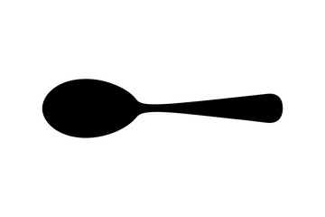 Spoon silhouette utensil kitchenware dining tool