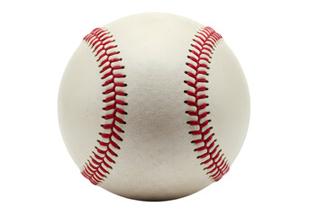 Closeup of a Classic Baseball on Transparent background