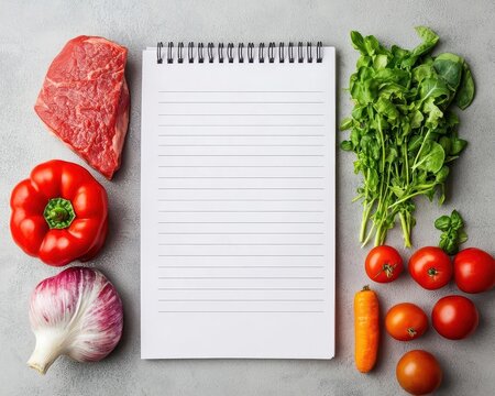 Printable meal planning sheet with a grocery shopping list included