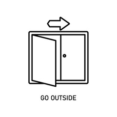 Icon a go outside, isolated against a clean background.