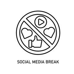 Icon a social media break, isolated against a clean background.