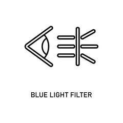 Icon a blue light filter, isolated against a clean background.