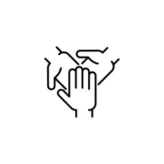 Teamwork icon. Simple teamwork icon for social media, app and web design. Vector illustration.