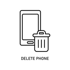 Icon a delete phone, isolated against a clean background.