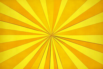 Fototapeta premium Vibrant Yellow Sunburst Background Radial Stripes Bright Golden Energy Abstract
