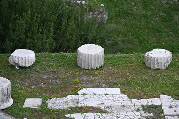 stone statue in a garden