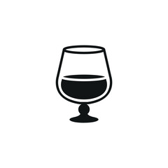 Brandy glass icon. Simple brandy glass icon for social media, app and web design. Vector illustration.