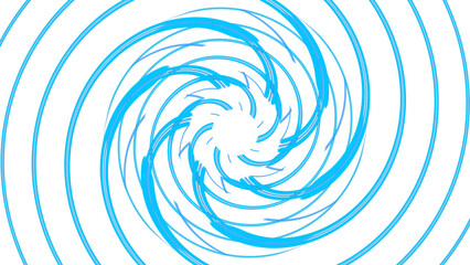 Abstract Blue Swirling Design on Black Background