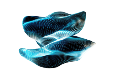 Abstract digital flowing shapes