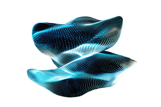 Abstract digital flowing shapes