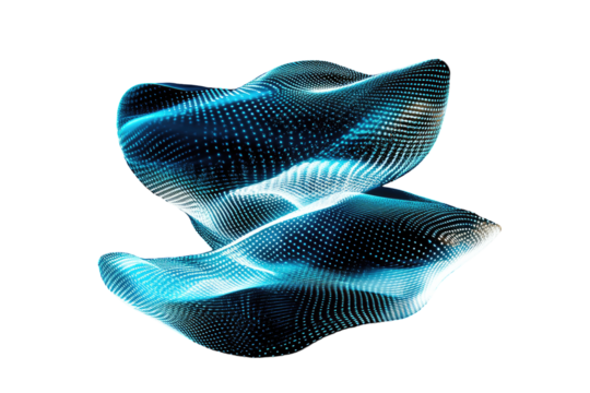 Abstract digital flowing shapes