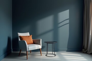 Serene interior Chair table light shadow