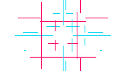Abstract design with intersecting neon lines on black background