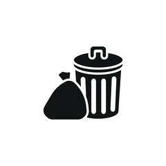 Trash bin icon. Simple trash bin icon for social media, app and web design. Vector illustration.