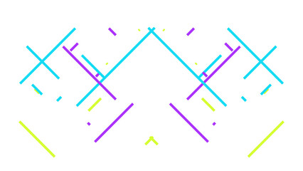 Abstract Colorful Lines Intersect on Black Background