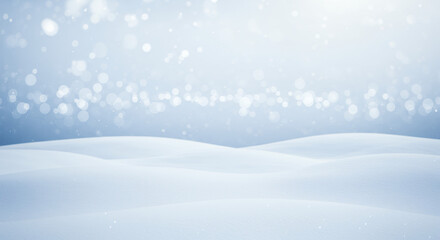 Winter Wonderland: Snowy Hills & Sparkling Bokeh - Serene Blue Landscape ??, Perfect for Holiday Greetings & Backgrounds!