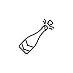 Wine bottle icon. Simple wine bottle icon for social media, app and web design. Vector illustration.