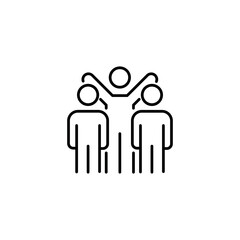 Team icon. Simple team icon for social media, app and web design. Vector illustration.