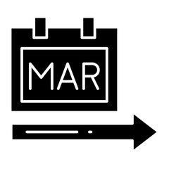 Next Month  glyph icon