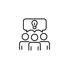 Brainstorm icon. Simple brainstorm icon for social media, app and web design. Vector illustration.