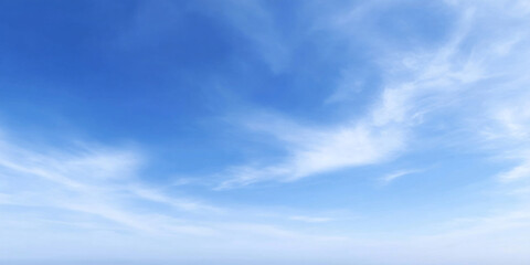 White clouds floating peacefully under rich blue sky create serene atmosphere, inviting relaxation and contemplation in this beautiful natural setting