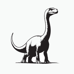 vector illustration of a brontosaurus © noer