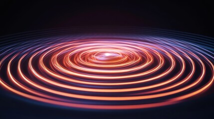 Physics/Communication Concept: Stylized Visualization of Radiating Radio Waves