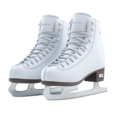Elegant White Ice Skates Ready for Winter Grace and Fun