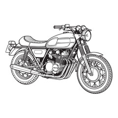 Naklejka premium Motorcycle vector art illustration