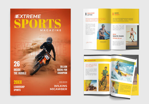 Extreme Sport Magazine Template